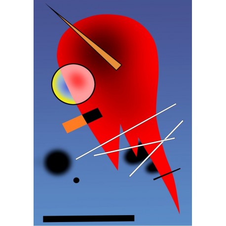 Poster Kandinsky Art. 01 cm 35x50 Stampa Falsi d'Autore Affiche Plakat Fine Art