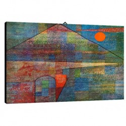 Quadro Klee Art. 18 cm 50x70 Trasporto Gratis intelaiato pronto da appendere Stampa su tela Canvas