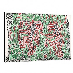 Bild Keith Haring Art. 15 cm 70x100 Kostenloser Transport Druck auf Leinwand das gemalde ist fertig zum aufhangen