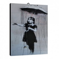 Quadro Banksy Art. 05 cm 35x50 Trasporto Gratis intelaiato pronto da appendere Stampa su tela Canvas