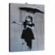 Quadro Banksy Art. 05 cm 50x70 Trasporto Gratis intelaiato pronto da appendere Stampa su tela Canvas