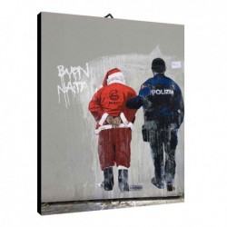 Quadro Banksy Art. 10 cm 70x100 Trasporto Gratis intelaiato pronto da appendere Stampa su tela Canvas