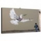 Quadro Banksy Art. 12 cm 50x50 Trasporto Gratis intelaiato pronto da appendere Stampa su tela Canvas