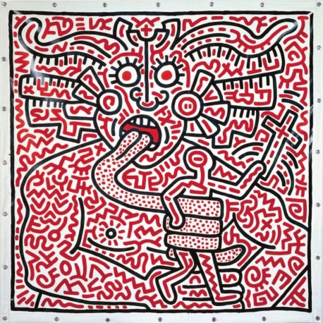 Poster Haring Art. 02 cm 50x50 Stampa Falsi d'Autore Affiche Plakat Fine Art