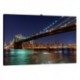 Quadro Ponte di Brooklyn notturno Art. 05 cm 50x70 Arredo Trasporto Gratis intelaiato pronto da appendere