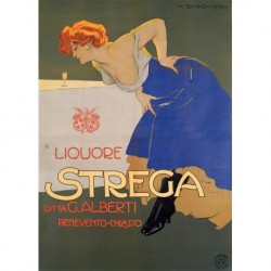 Poster Manifesto Liquori Strega Art. 49 cm 35x50 Stampe Falsi d'Autore Affiche Plakat Fine Art