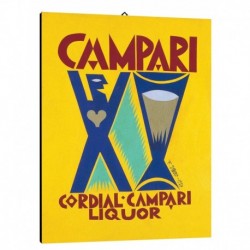 Bild Werbeplakat Campari Art. 05 cm 35x50 Kostenloser Transport Druck auf Leinwand das gemalde ist fertig zum aufhangen