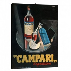 Bild Werbeplakat Campari Art. 11 cm 35x50 Kostenloser Transport Druck auf Leinwand das gemalde ist fertig zum aufhangen