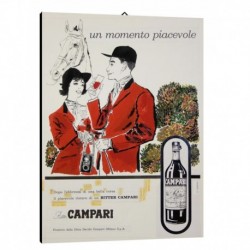 Bild Werbeplakat Campari Art. 12 cm 35x50 Kostenloser Transport Druck auf Leinwand das gemalde ist fertig zum aufhangen