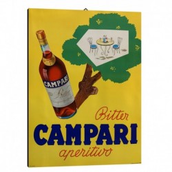 Bild Werbeplakat Campari Art. 13 cm 35x50 Kostenloser Transport Druck auf Leinwand das gemalde ist fertig zum aufhangen