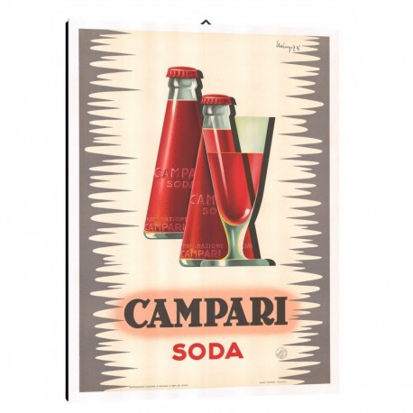 Bild Werbeplakat Campari  Art. 17 cm 35x50 Kostenloser Transport Druck auf Leinwand das gemalde ist fertig zum aufhangen