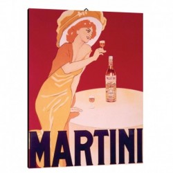 Bild Werbeplakat Martini Art. 25 cm 35x50 Kostenloser Transport Druck auf Leinwand das gemalde ist fertig zum aufhangen