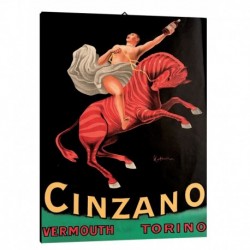 Bild Werbeplakat Vermouth Cinzano Art. 40 cm 35x50 Kostenloser Transport Druck auf Leinwand das gemalde ist fertig zum aufhangen