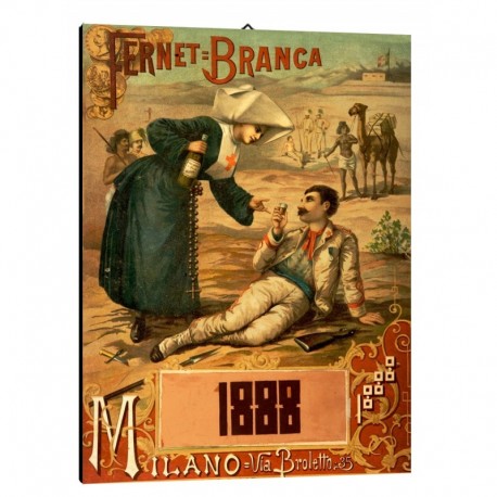 Bild Werbeplakat Fernet Branca Art. 55 cm 35x50 Kostenloser Transport Druck auf Leinwand das gemalde ist fertig zum aufhangen