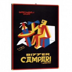 Bild Werbeplakat Campari Art. 04 cm 50x70 Kostenloser Transport Druck auf Leinwand das gemalde ist fertig zum aufhangen