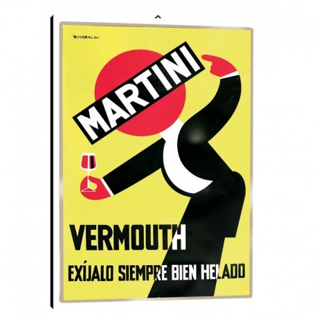 Bild Werbeplakat Martini Art. 24 cm 50x70 Kostenloser Transport Druck auf Leinwand das gemalde ist fertig zum aufhangen