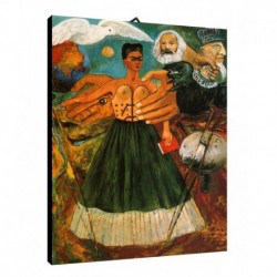 Quadro Frida Kalo Art. 04 cm 50x70 Trasporto Gratis intelaiato pronto da appendere Stampa su tela Canvas