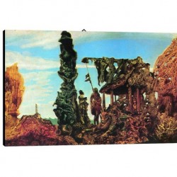 Quadro Max Ernst Art. 13 cm 35x50 Trasporto Gratis intelaiato pronto da appendere Stampa su tela Canva