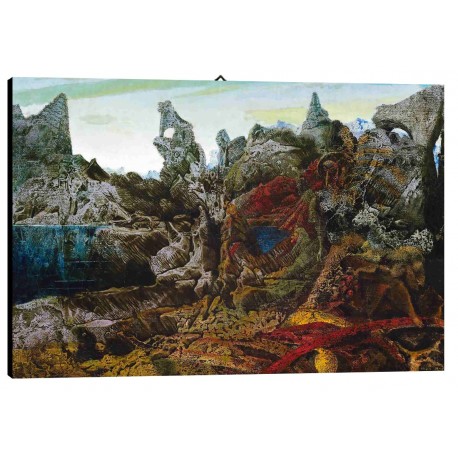 Quadro Max Ernst Art. 58 cm 35x50 Trasporto Gratis intelaiato pronto da appendere Stampa su tela Canva