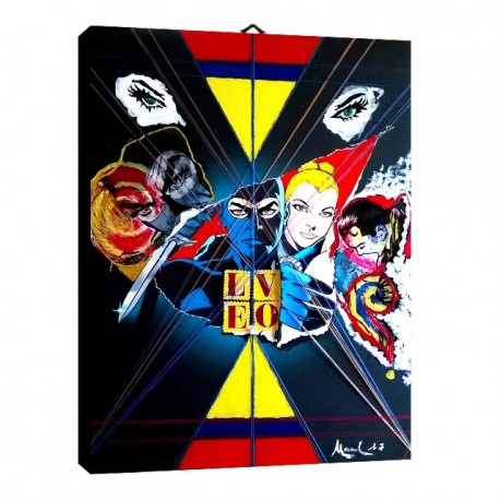 1d Quadro Diabolik  di Emanuele Marinaro  Art. 06 cm 70x100  Trasporto Gratis intelaiato pronto da appendere tela Canvas