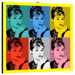 Bild Warhol Audrey Hepburn Art. 07 cm 35x50 Kostenloser Transport Druck auf Leinwand das gemalde ist fertig zum aufhangen