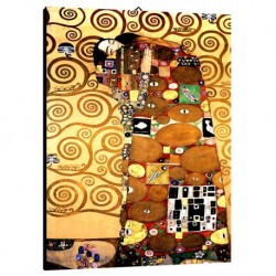 Bild klimt L'Abbraccio cm 70x100 Kostenloser Transport Druck auf Leinwand das gemalde ist fertig zum aufhangen