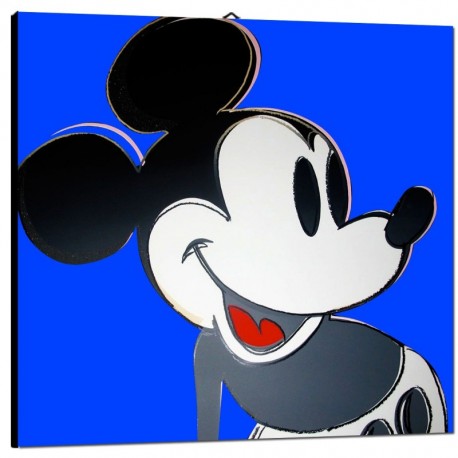 Quadro Warhol Topolino Art. 06 cm 35x35 Trasporto Gratis intelaiato pronto da appendere Stampa su tela Canvas