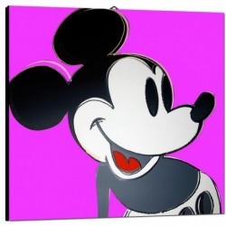 Quadro Warhol Topolino Art. 07 cm 35x35 Trasporto Gratis intelaiato pronto da appendere Stampa su tela Canvas