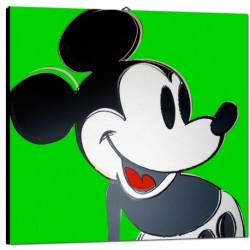 Quadro Warhol Topolino Art. 08 cm 35x35 Trasporto Gratis intelaiato pronto da appendere Stampa su tela Canvas