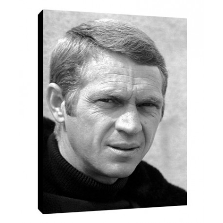 Quadro Cinema Steve McQueen art 01cm 50x70 Trasporto Gratis intelaiato pronto da appendere Stampa su tela Canvas