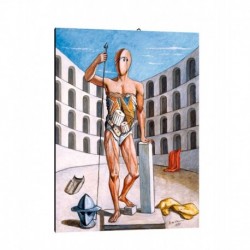 Bild De Chirico Art. 27 cm 35x50 Kostenloser Transport Druck auf Leinwand das gemalde ist fertig zum aufhangen