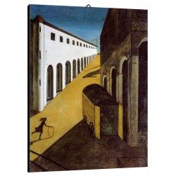 Bild De Chirico Art. 24 cm 35x50 Kostenloser Transport Druck auf Leinwand das gemalde ist fertig zum aufhangen