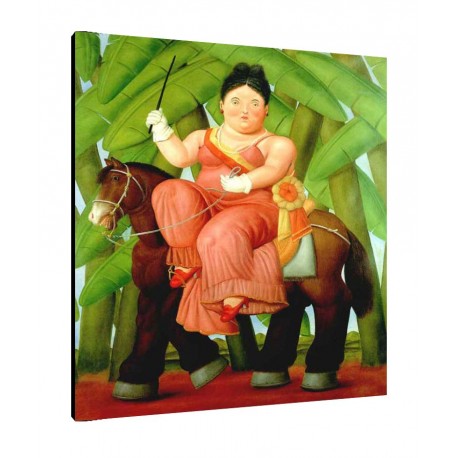 Quadro Botero Art. 29 cm 70x100 La First Lady Trasporto Gratis intelaiato  pronto da appendere Stampa su tela Canvas