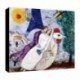 Quadro Chagall Art. 04 cm 50x50 Trasporto Gratis intelaiato pronto da appendere Stampa su tela Canvas