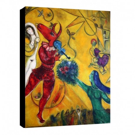 Bild Chagall Art. 09 cm 35x50 Kostenloser Transport Druck auf Leinwand das gemalde ist fertig zum aufhangen