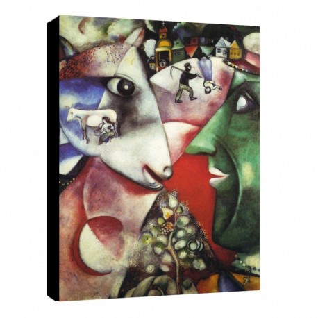 Bild Chagall Art. 10 cm 70x100 Kostenloser Transport Druck auf Leinwand das gemalde ist fertig zum aufhangen