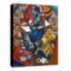 Quadro Chagall Art. 24 cm 50x70 Trasporto Gratis intelaiato pronto da appendere Stampa su tela Canvas