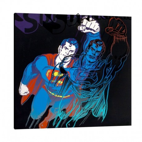 Quadro Warhol Art. 45 Superman cm 35x35 Trasporto Gratis intelaiato pronto da appendere Stampa su tela Canvas