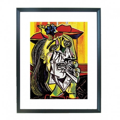 Quadro Picasso cod. 02  cm. 40x50 pronto da appendere con passepartout  comprensivo di cornice, gancio e plexiglass