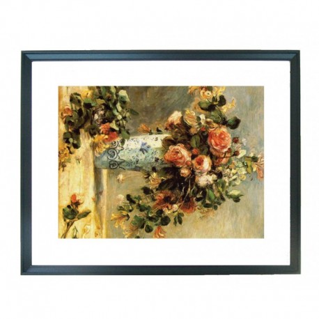 Quadro Renoir cod. 17 cm. 40x50 pronto da appendere con passepartout  comprensivo di cornice, gancio e plexiglass