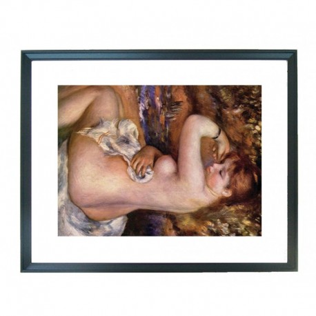 Quadro Renoir cod. 22  cm. 40x50 pronto da appendere con passepartout  comprensivo di cornice, gancio e plexiglass