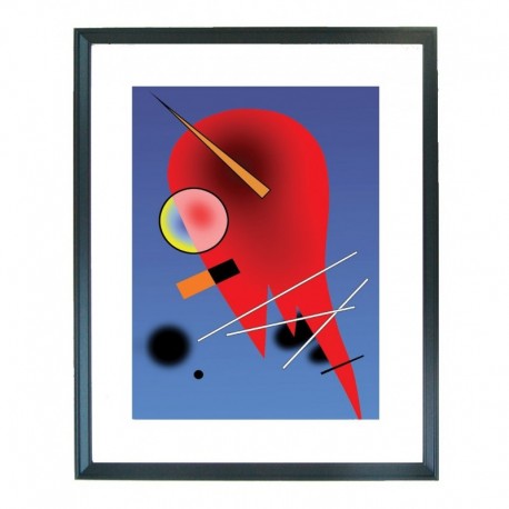 Quadro Kandinsky cod. 01  cm. 40x50 pronto da appendere con passepartout  comprensivo di cornice, gancio e plexiglass