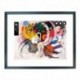 Quadro Kandinsky cod. 07  cm. 40x50 pronto da appendere con passepartout  comprensivo di cornice, gancio e plexiglass