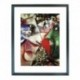 Quadro Chagall cod. 10 cm. 40x50 pronto da appendere con passepartout  comprensivo di cornice, gancio e plexiglass