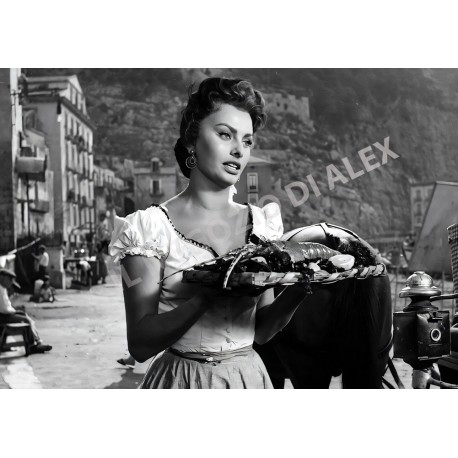 Plakat Iss Spaghetti Art. 10 Sofia Loren cm 35x50 Poster  Mangiaspaghetti Falsi d'Autore Affiche Plakat Fine Art