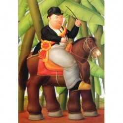 Poster Botero Art. 28 il Presidente a cavallo cm 50x70 Stampa Falsi d'Autore Affiche Plakat Fine Art