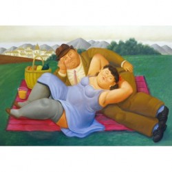 Poster Botero Art. 43 Picnic cm 35x50 Stampa Falsi d'Autore Affiche Plakat Fine Art