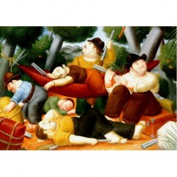 Poster Botero Art. 44 cacciatori cm 35x50 Stampa Falsi d'Autore Affiche Plakat Fine Art