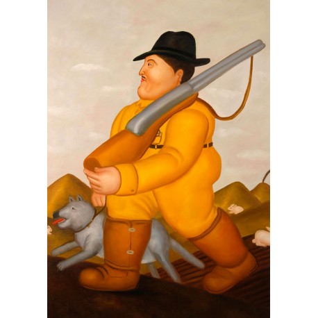 Poster Botero Art. 65 il cacciatore cm 50x70 Stampa Falsi d'Autore Affiche Plakat Fine Art