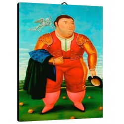 Quadro Botero Art. 84 Matador cm 35x50 Trasporto Gratis intelaiato pronto da appendere Stampa su tela Canvas